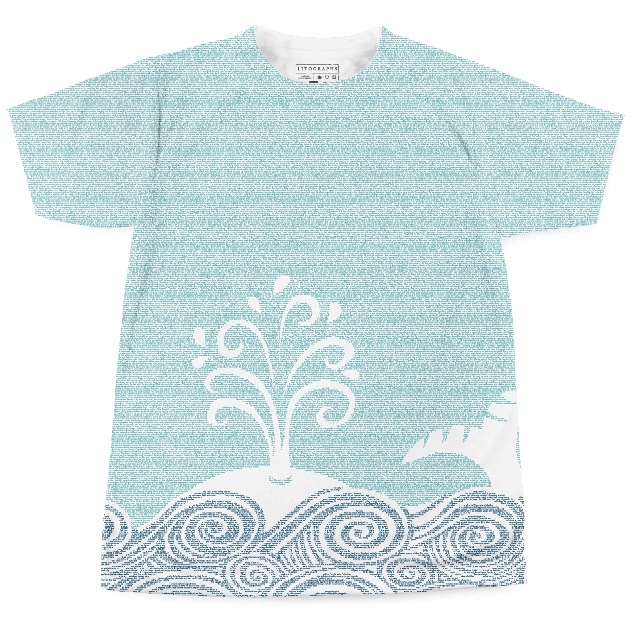 [Out of Print] Herman Melville / Моби Дик Scoop Neck Tee (Vintage ) (Womens) Litographs | Moby Dick | Book T-Shirt