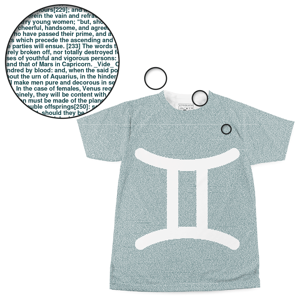 Litographs | Zodiac Signs: Gemini | Book T-Shirt