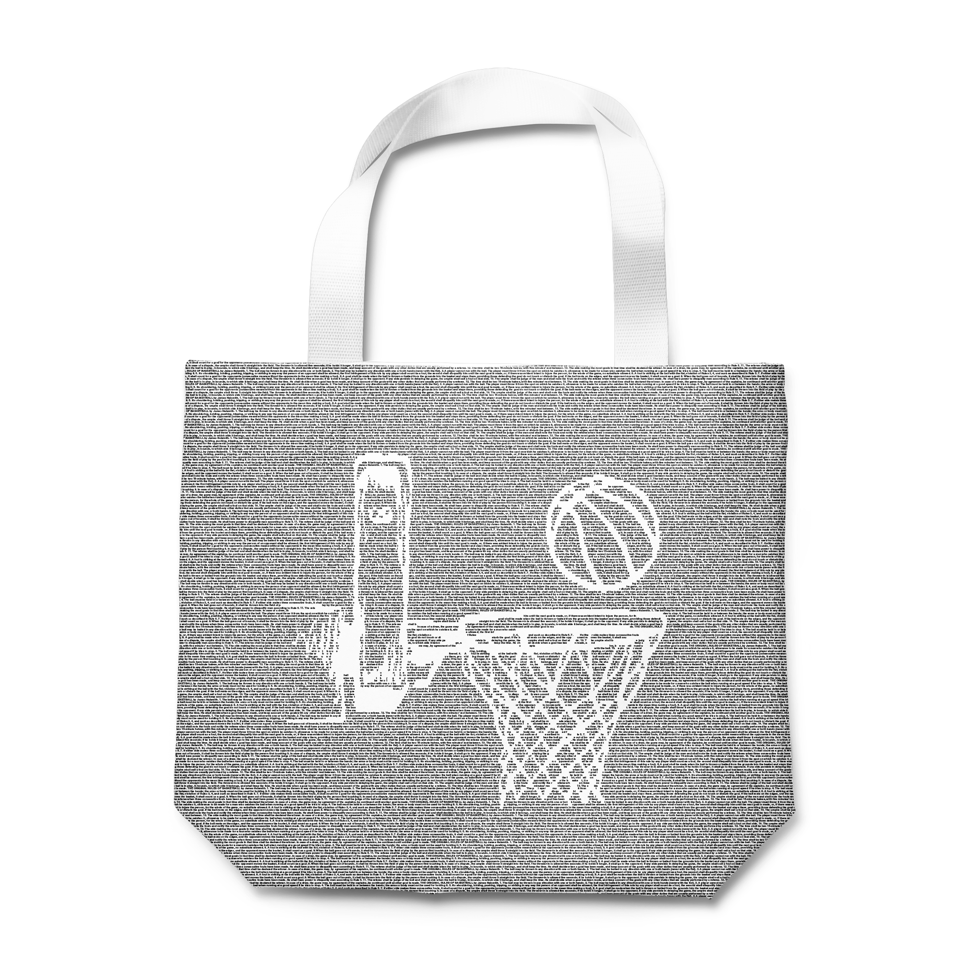 Litographs The Original Rules of Basketball Book Tote