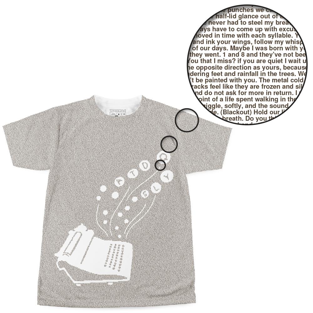 【オンラインショップ】 Chasers | Litographs of T-Shirt  Book | Series Typewriter the from Poems Light: the トップス