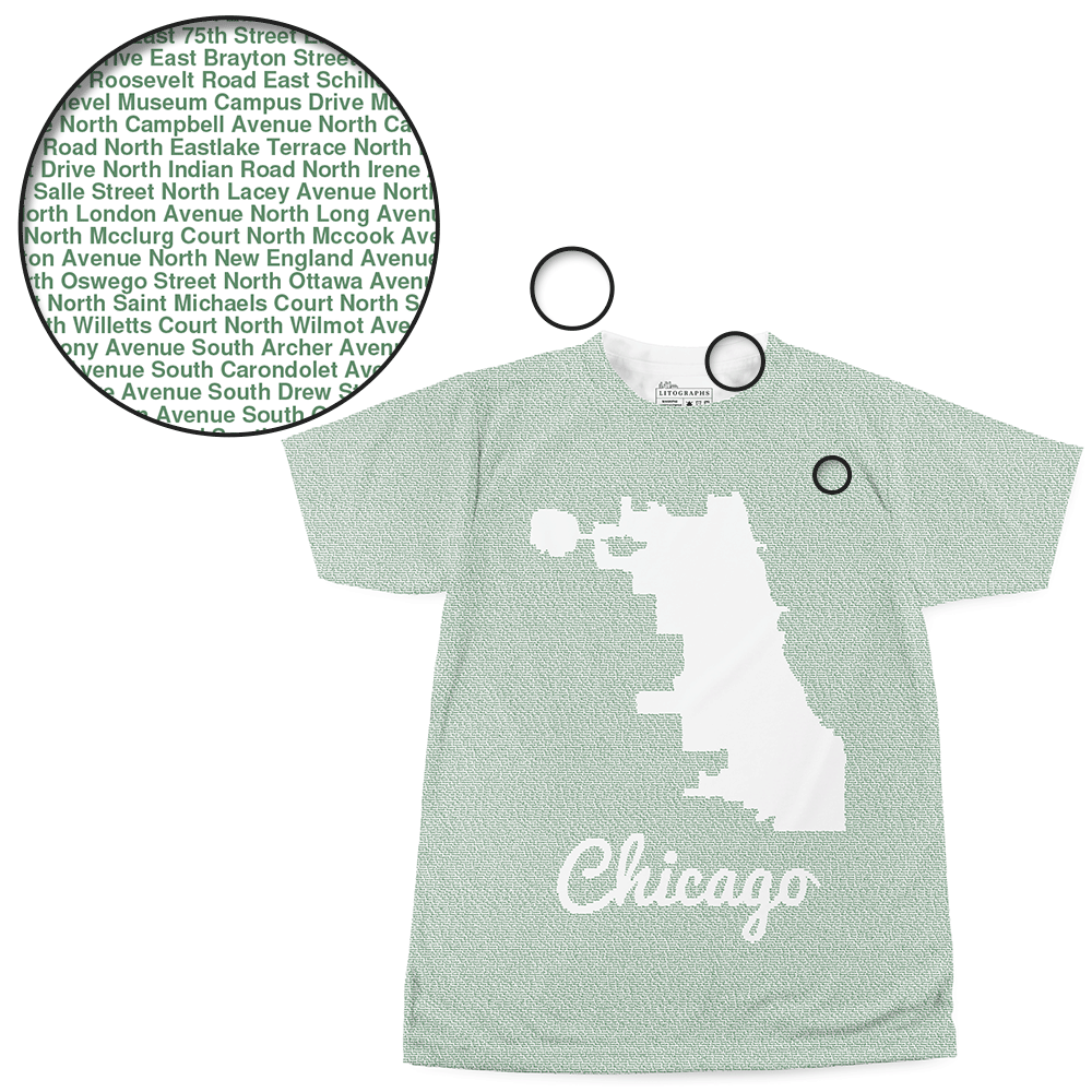 Litographs | The Streets of Chicago | Book T-Shirt