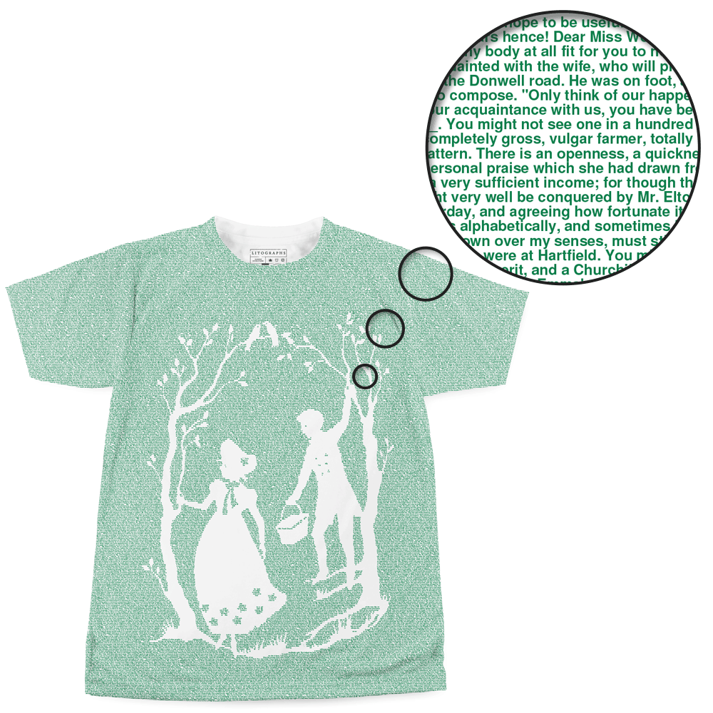 Unisex T-Shirts [Out of Print] Jane Austen / Emma Tee [Gilded] (Midnight Navy) Jane Austen Band T-Shirt by Wonder Witch Boutique
