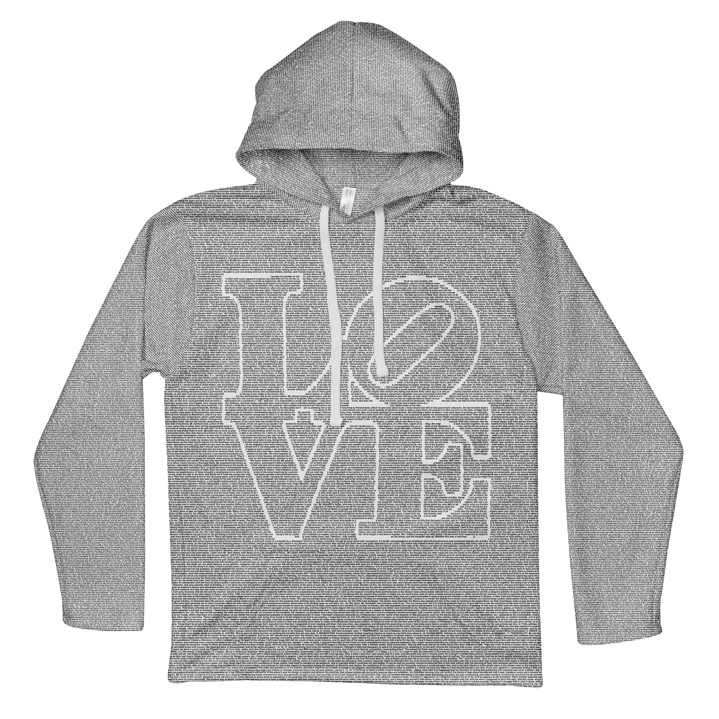 Litographs | The Autobiography of Benjamin Franklin | Book Hoodie
