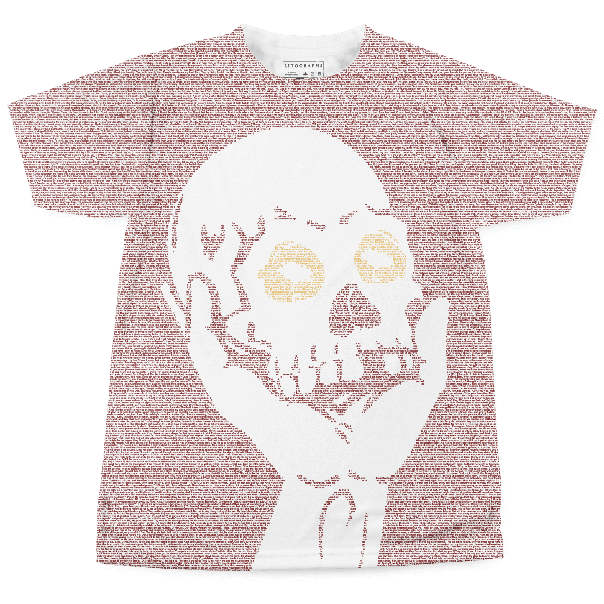 Women's T-Shirts [Out of Print] William Shakespeare / Hamlet Scoop Neck Tee (Black) (Womens) William Shakespeare / ウィリアム・シェイクスピア - Out of Print