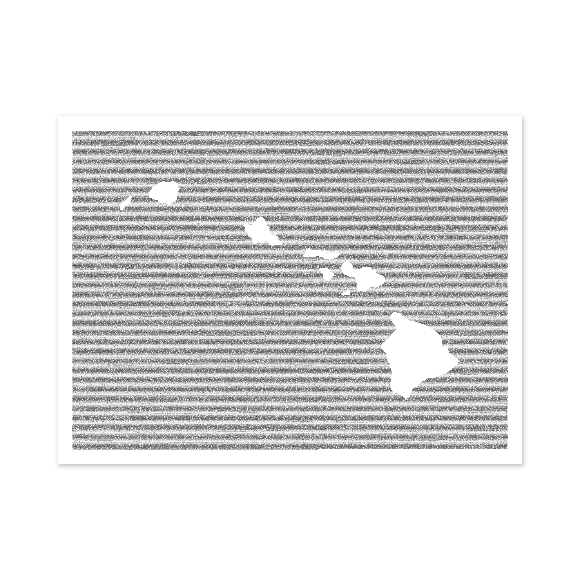 Litographs Hawaii's Constitution Book Poster