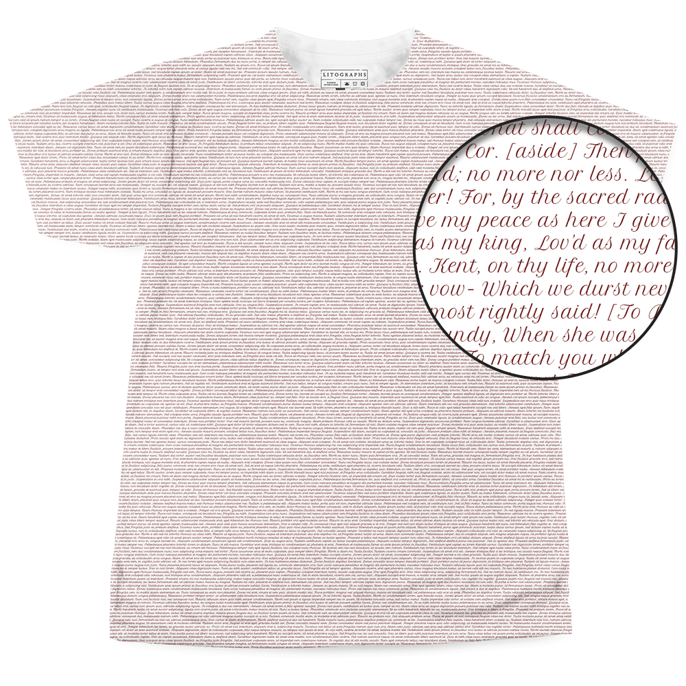 King Lear by William Shakespeare - Entire Book On T-Shirt | Best Gift for Readers and Book Lovers | Litographs