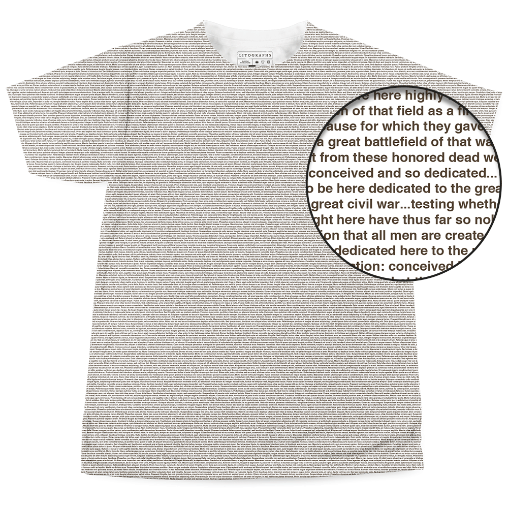 【Paragraph】25SS★ No.54 MULTI LOGO T SHIRT Litographs | The Gettysburg Address | Book T-Shirt