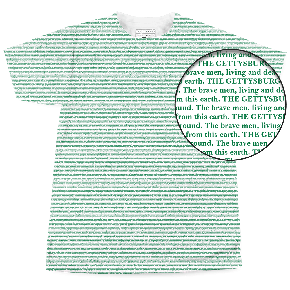 Created from the text of The Gettysburg Address