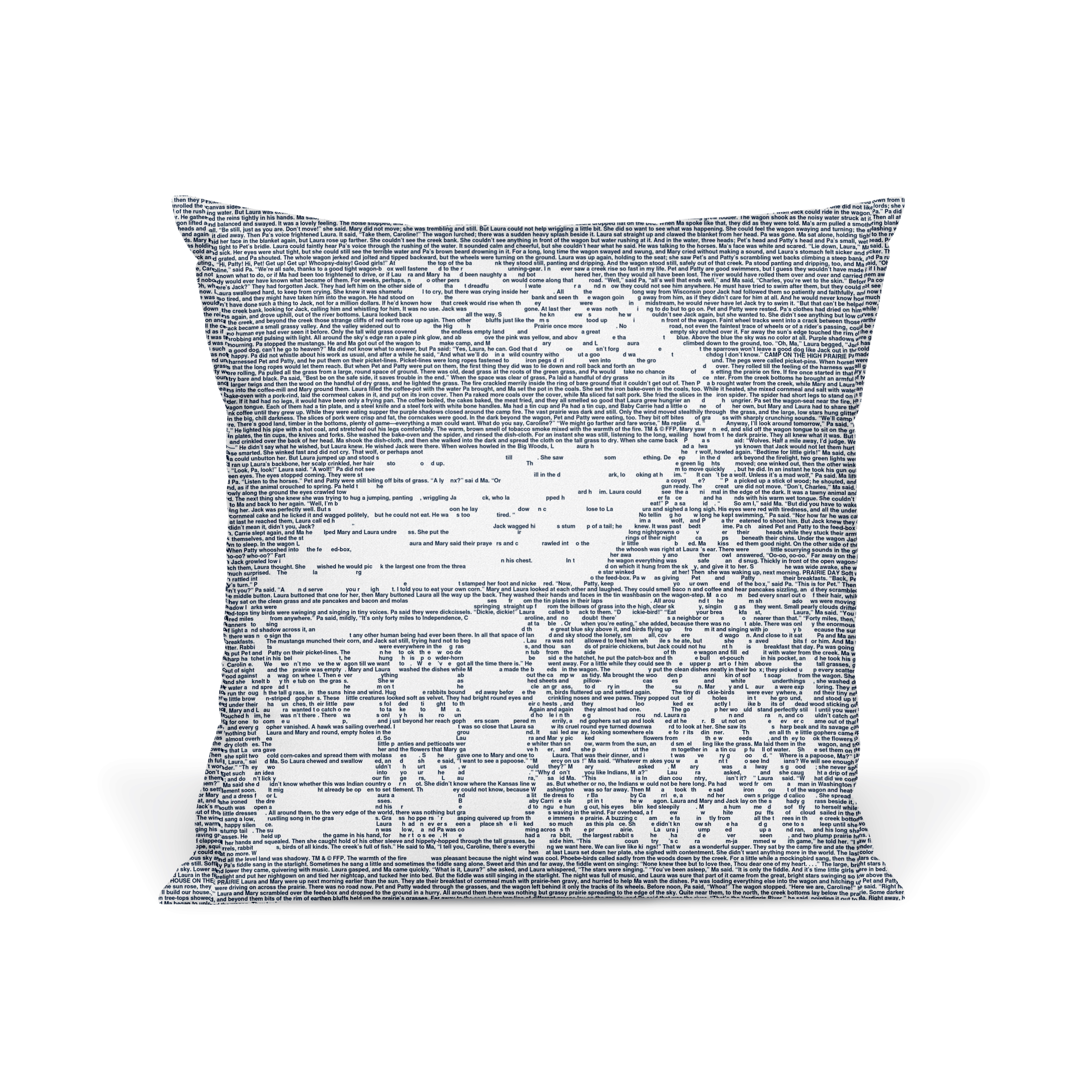 Little House on the Prairie Book Pillow Litographs