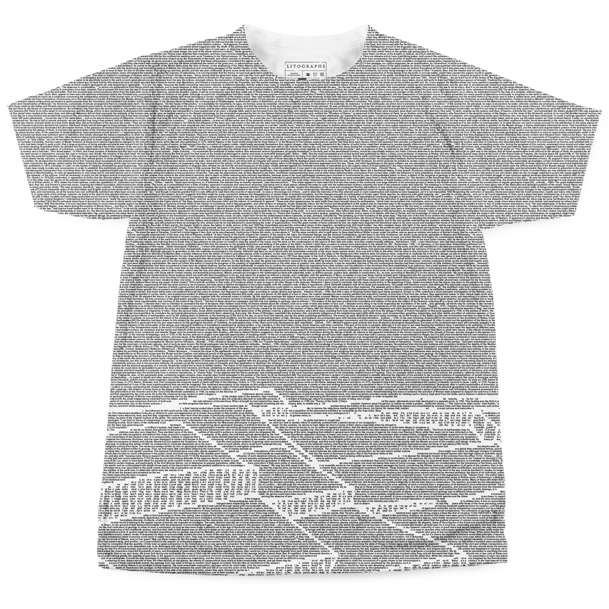 Litographs | Principles of Geology | Book T-Shirt