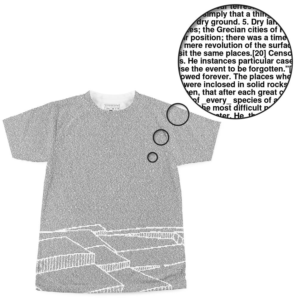 Litographs | Principles of Geology | Book T-Shirt