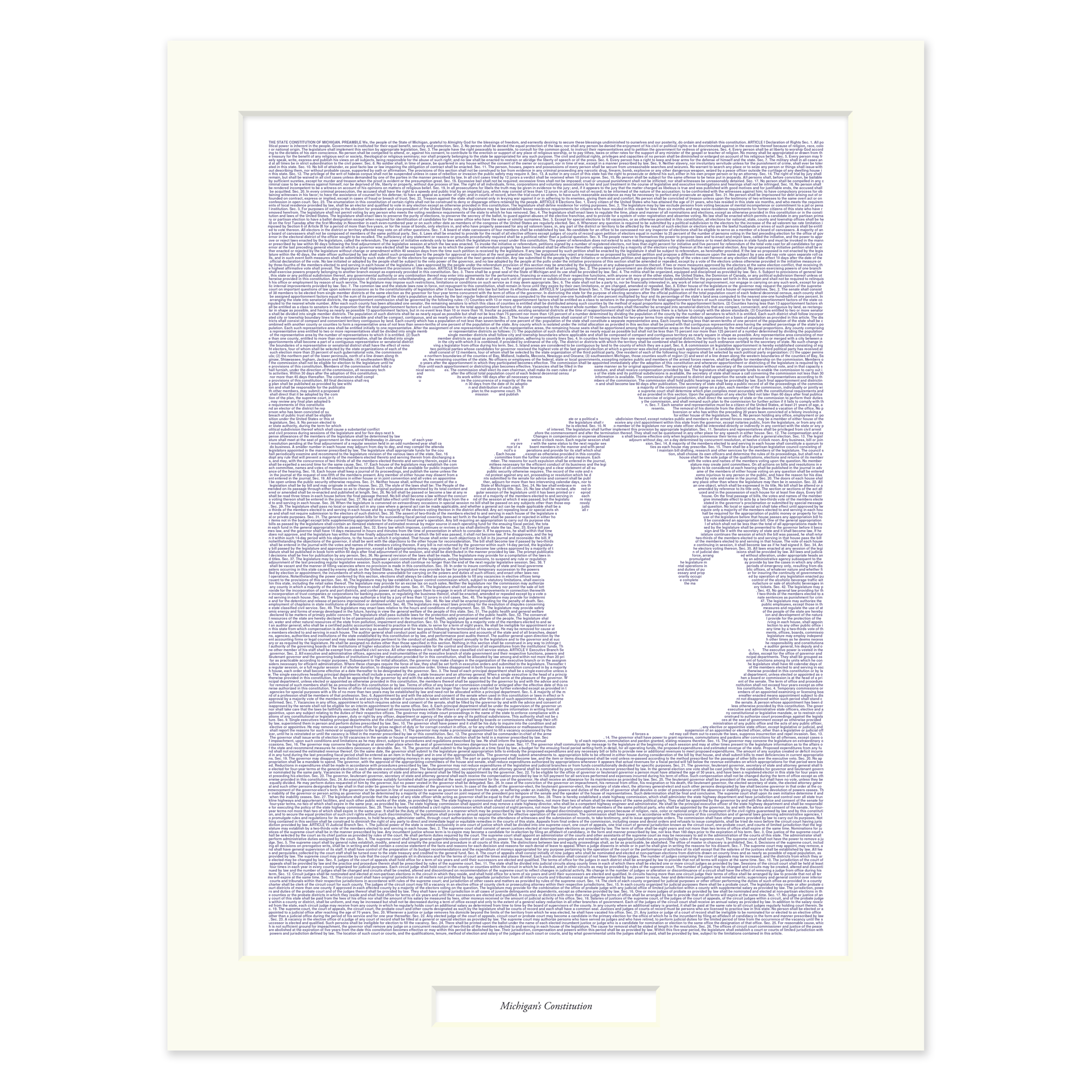Litographs | Michigan’s Constitution | Book Poster