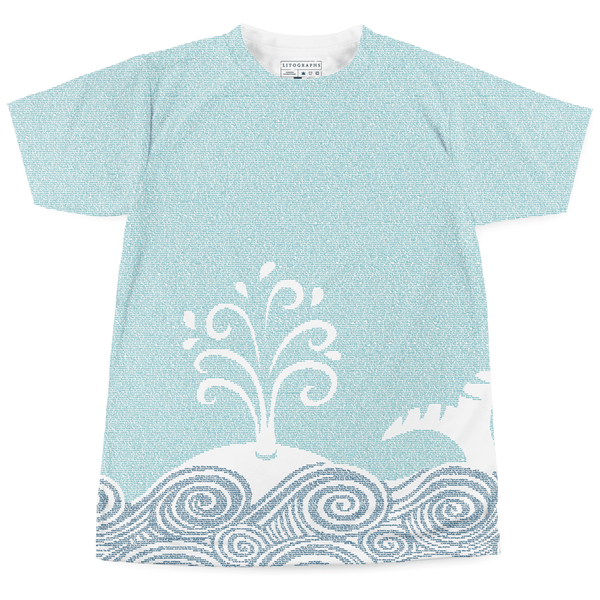 Women's T-Shirts [Out of Print] Herman Melville / Moby-Dick Scoop Neck Tee (Heather Grey) (Womens) B-1178_Moby-Dick-gilded-unisex