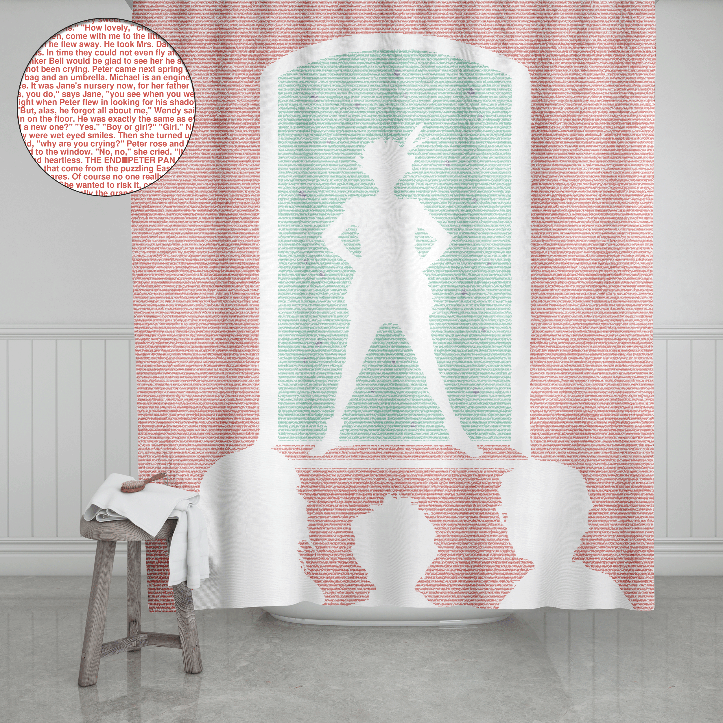 Litographs Peter Pan Book Shower Curtain1