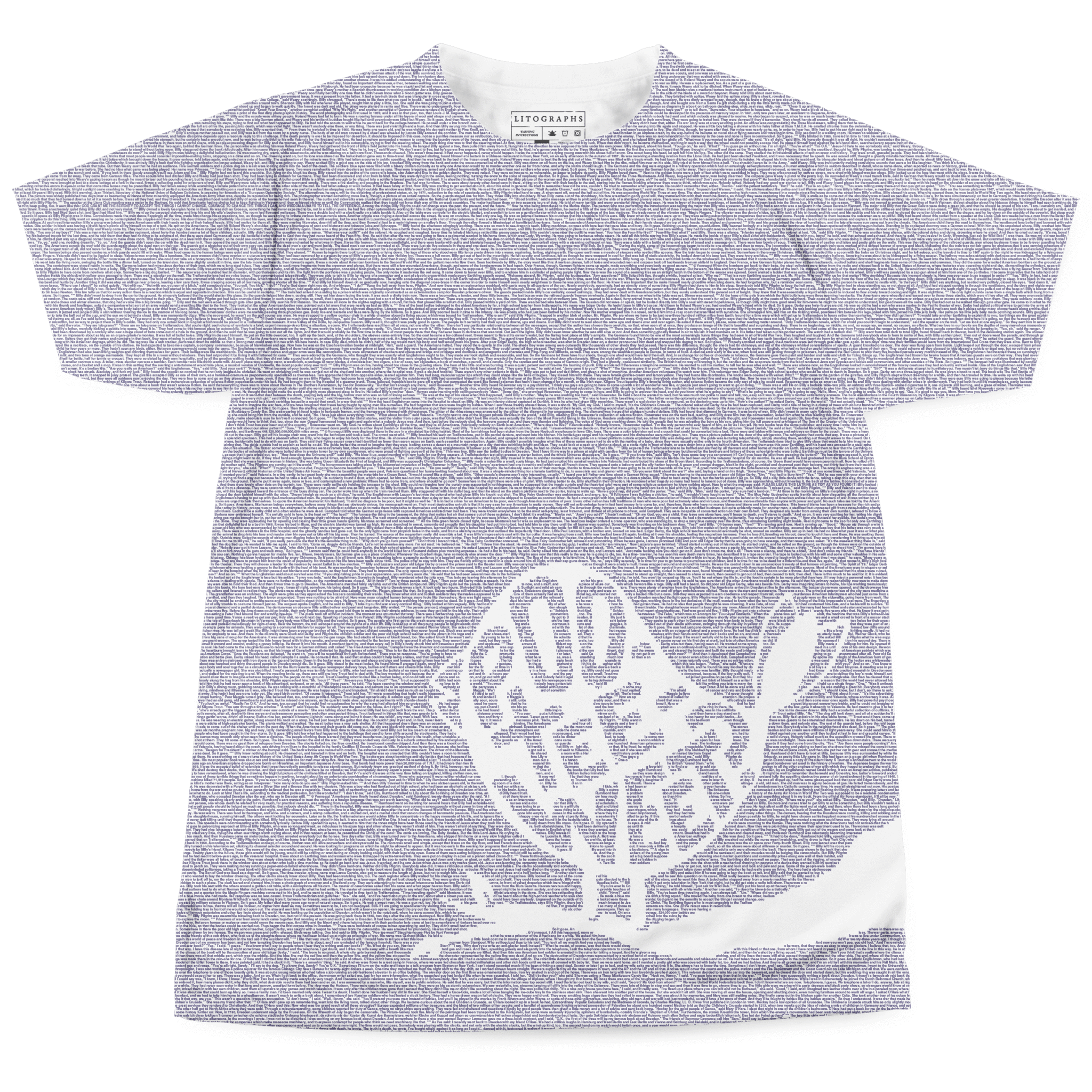 Women's T-Shirts [Out of Print]  Vonnegut / Slaughterhouse-Five Tee (Midnight Navy) (Womens) Slaughterhouse-Five men's blue book t-shirt — Out of Print