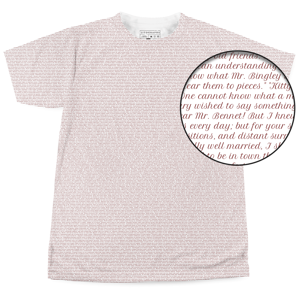 Litographs Pure Text T Shirts
