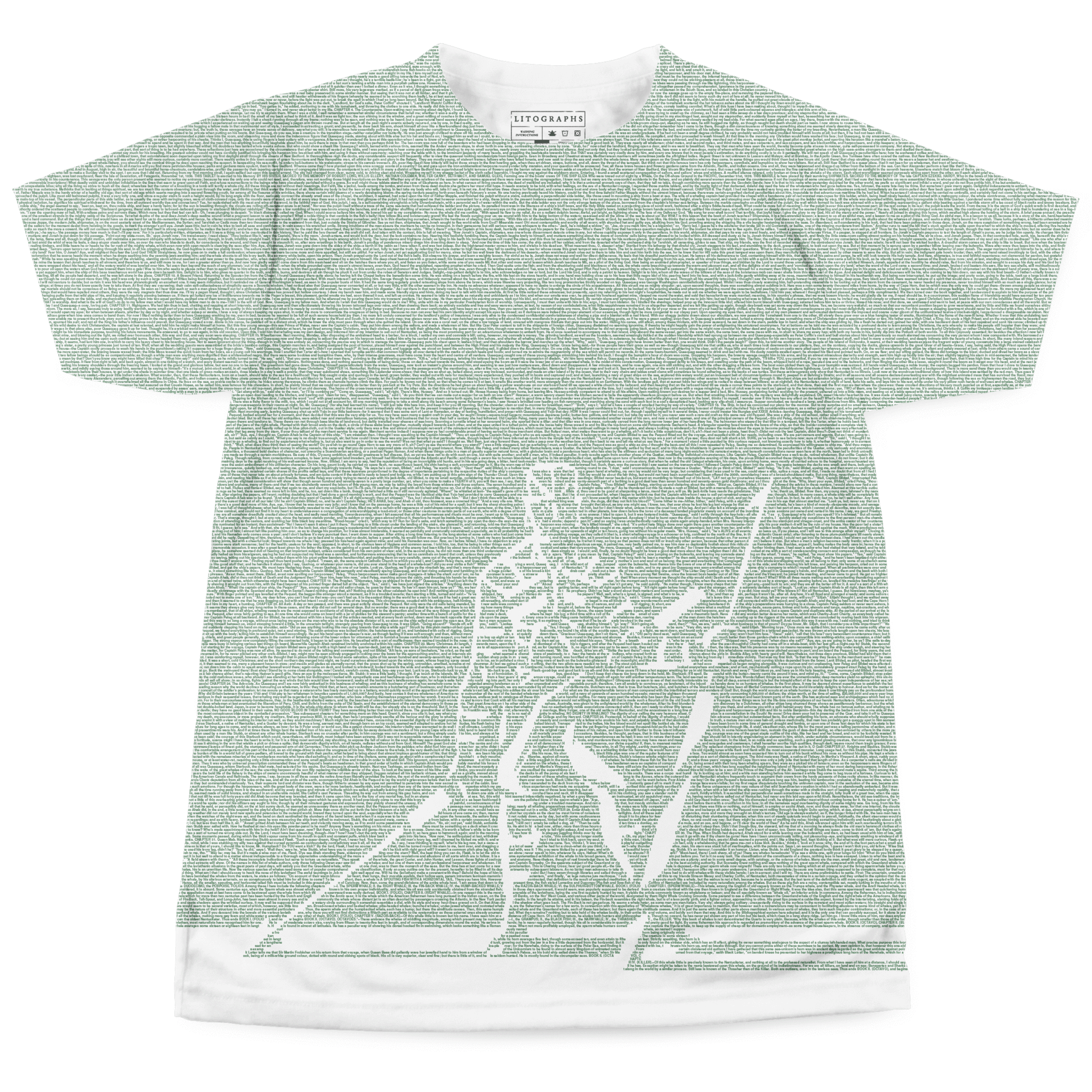 Women's T-Shirts [Out of Print] Herman Melville / Moby-Dick Scoop Neck Tee (Heather Grey) (Womens) Moby-Dick unisex book t-shirt — Out of Print