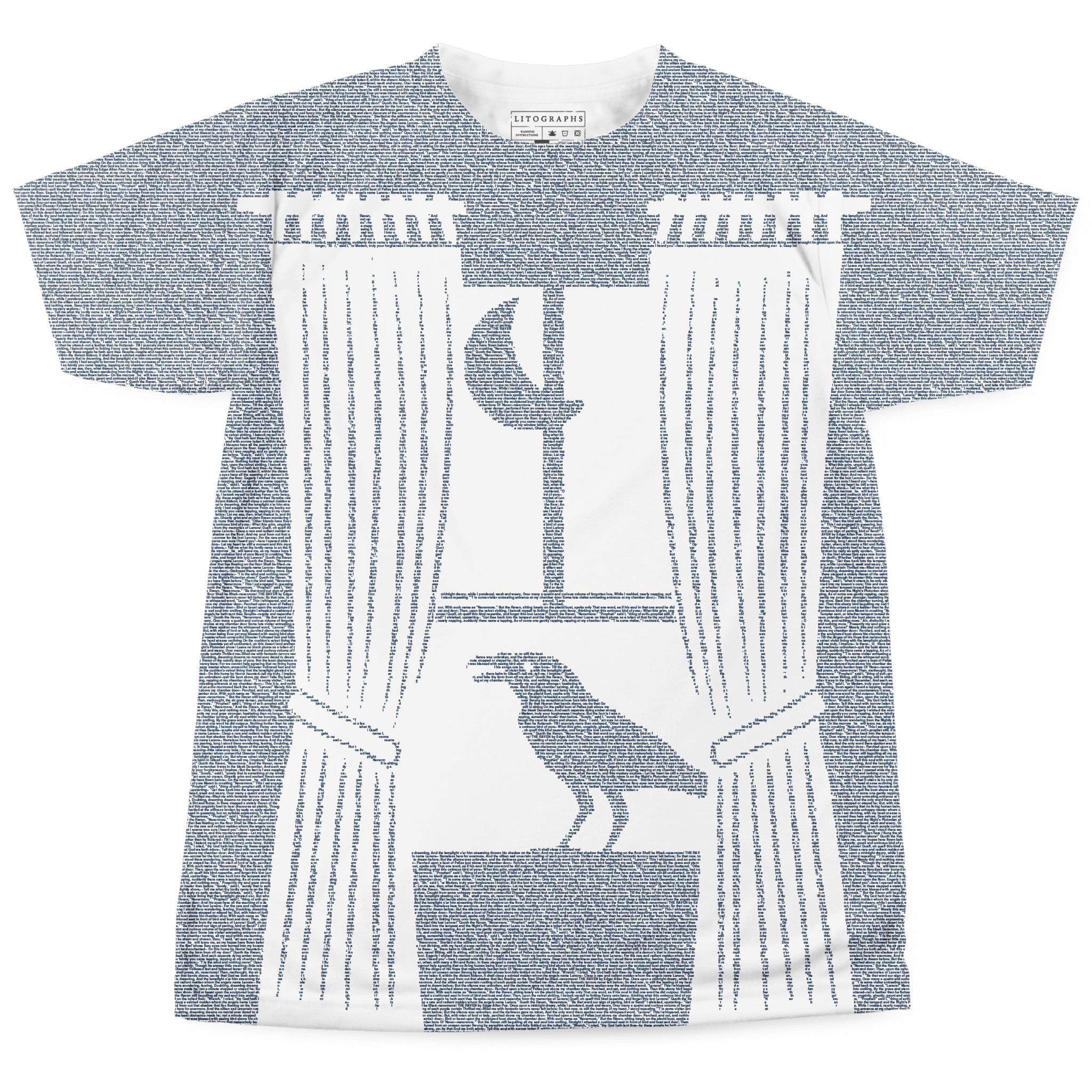 The Raven by Edgar Allan PoE Entire Book On T Shirt Best Gift for Readers and Book Lovers Litographs