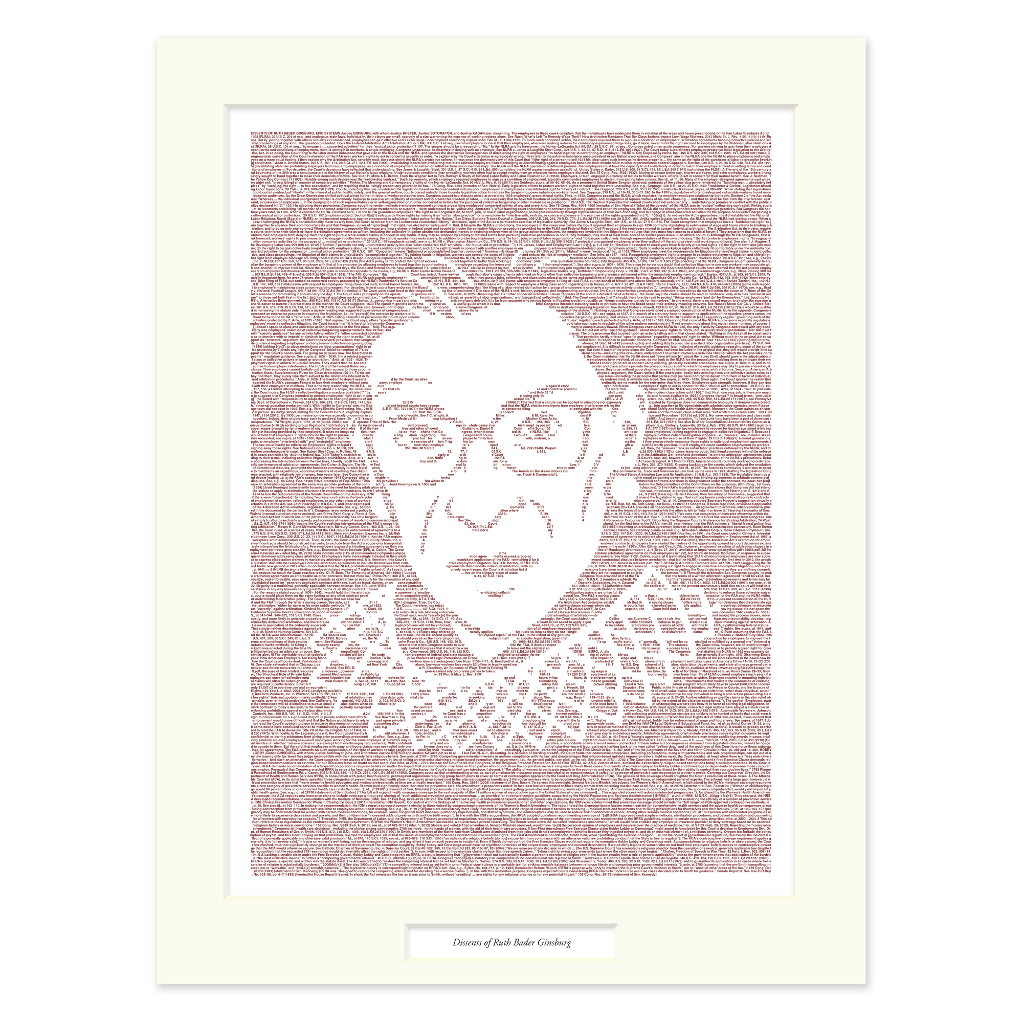Litographs Dissents of Ruth Bader Ginsburg Book Poster