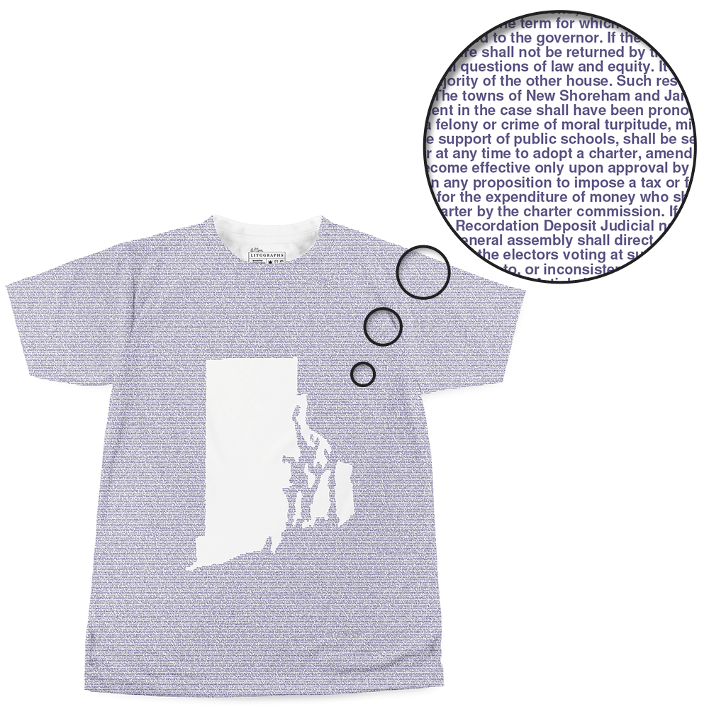 Litographs Rhode Island s Constitution Book T Shirt