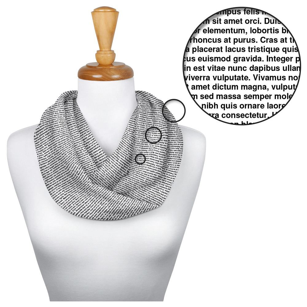 小物 S signature script scarf scarf_inf_sans_black_v2_zoom.