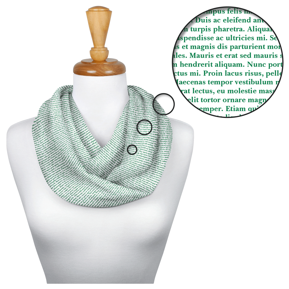 Custom printed infinity scarf hotsell