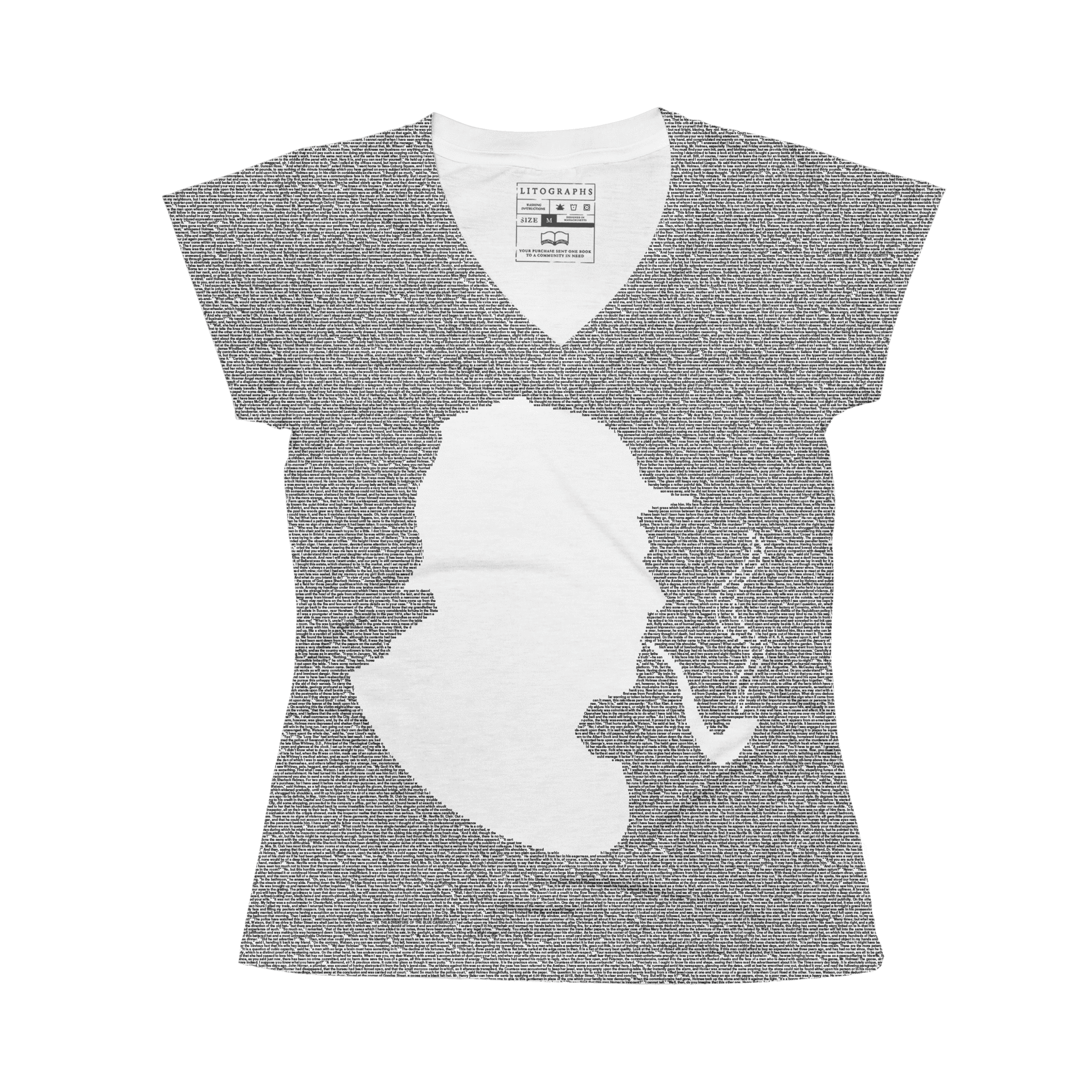 Women's T-Shirts [Out of Print] Arthur Conan Doyle / The Adventures of Sherlock Holmes Relaxed Fit Tee (Vintage Black) (Womens) Sherlock Holmes Tee | the Adventures of Sherlock Holmes