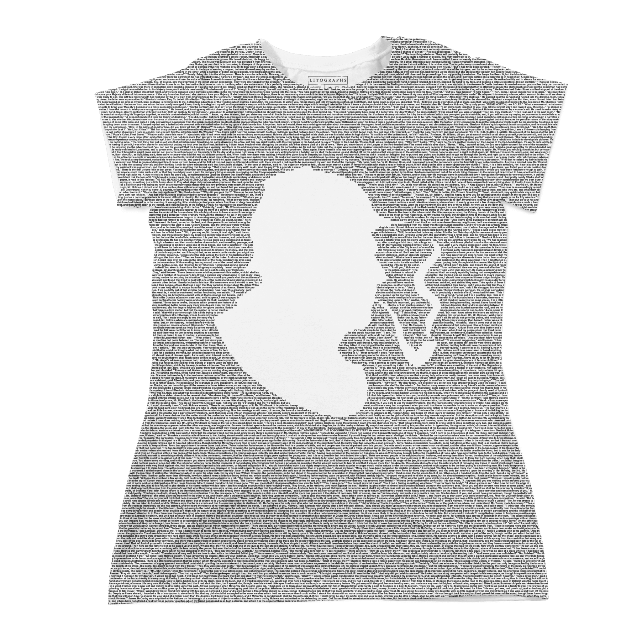 Women's T-Shirts [Out of Print] Arthur Conan Doyle / The Adventures of Sherlock Holmes Relaxed Fit Tee (Vintage Black) (Womens) Sherlock Holmes Tee | the Adventures of Sherlock Holmes