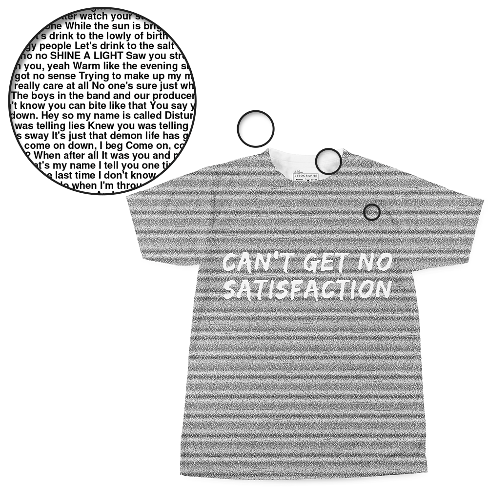 75 Songs by The Rolling Stones | Book T-Shirt - Litographs