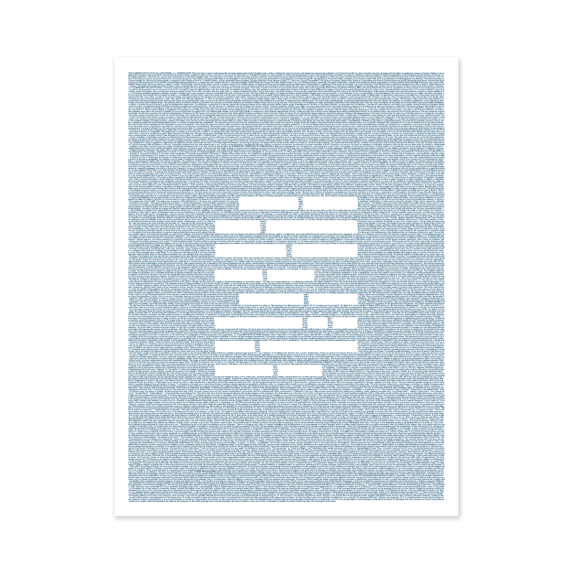 Litographs | The Elements of Style | Book Poster