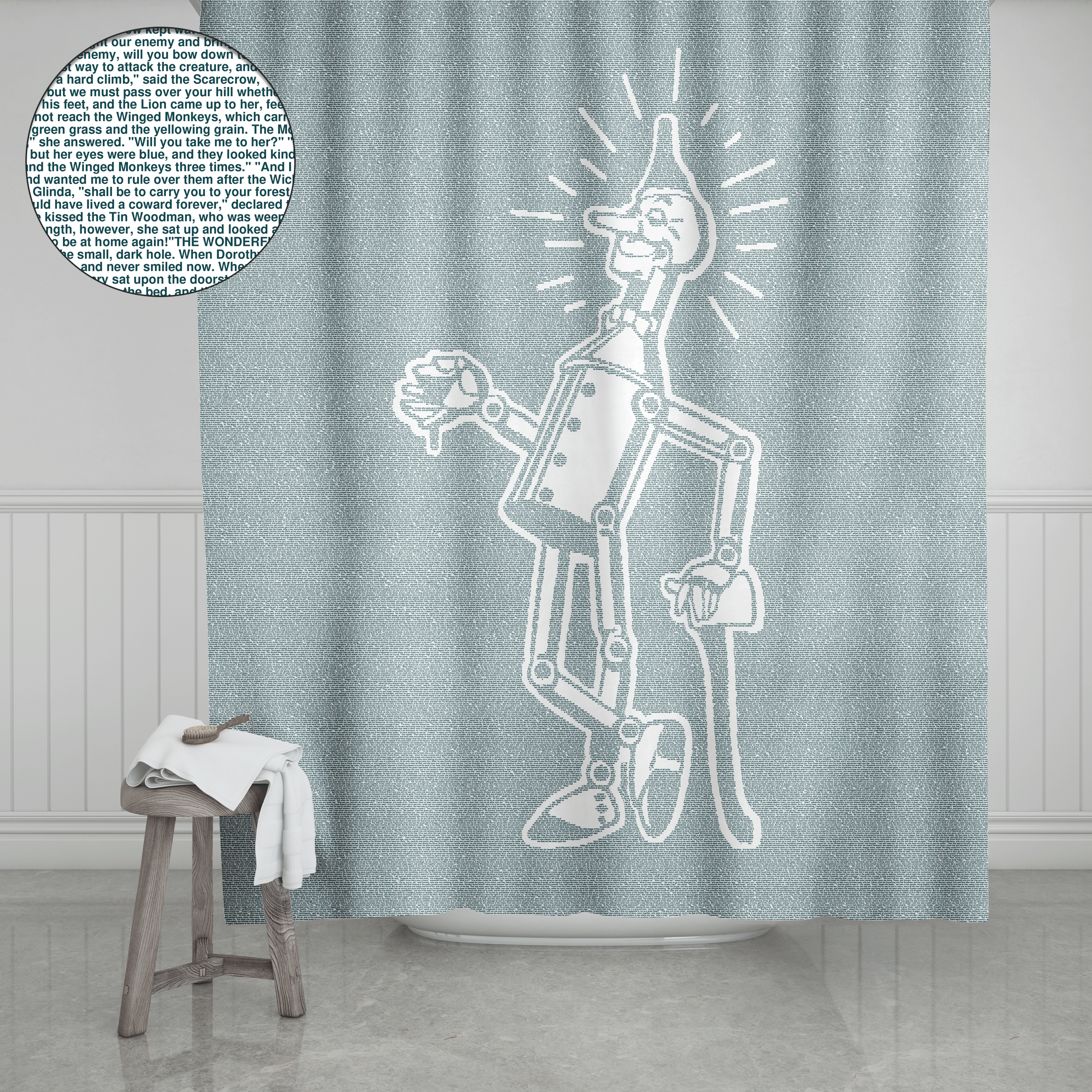 Litographs | The Wonderful Wizard of Oz | Book Shower Curtain
