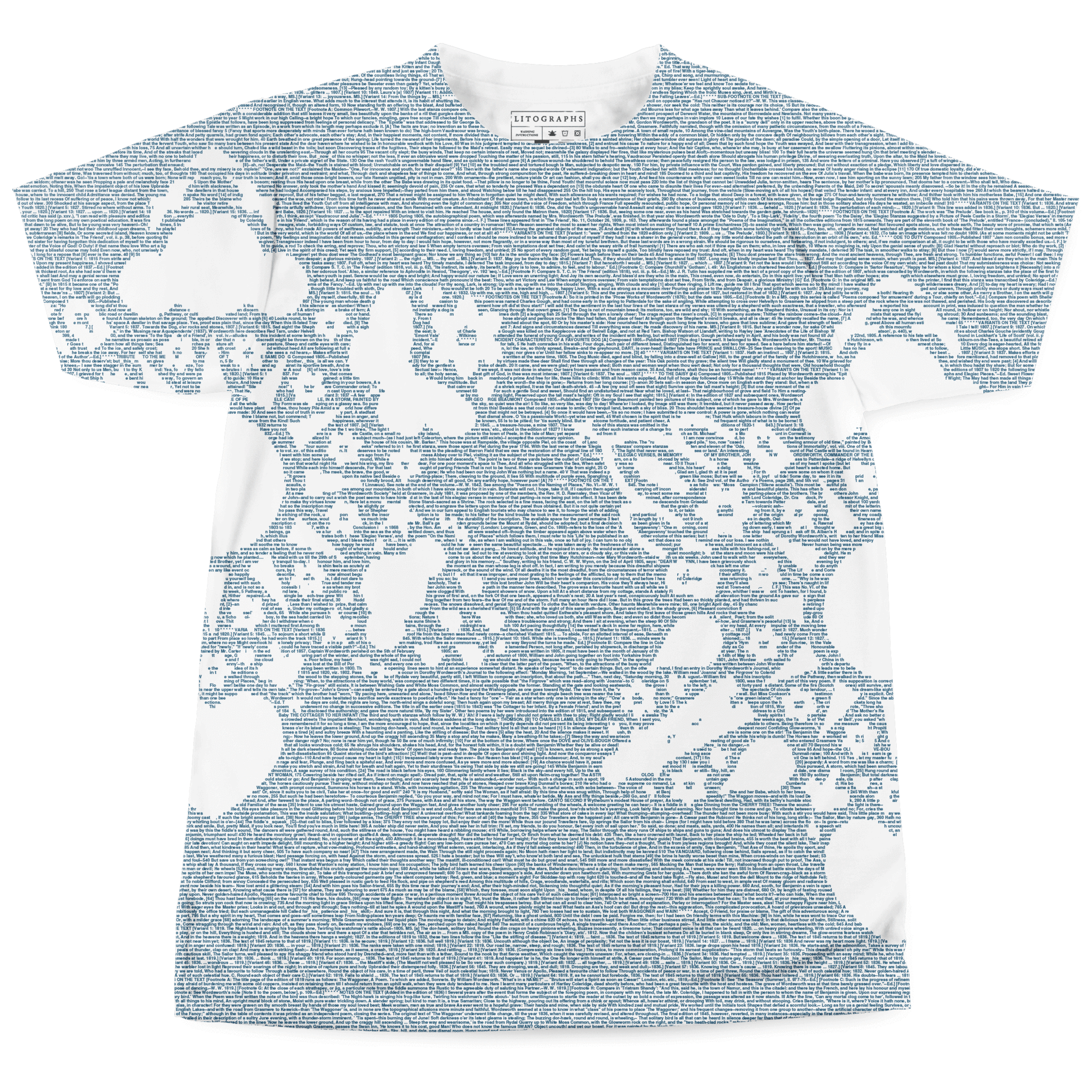 The Poetical Works of William Wordsworth by William Wordsworth - Entire Book on T-Shirt | Best Gift for Readers and Book Lovers | Litographs