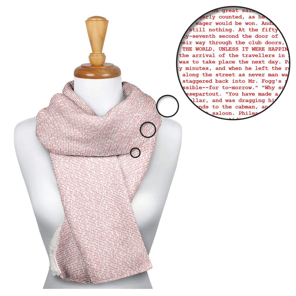 Scarf printed with words deals